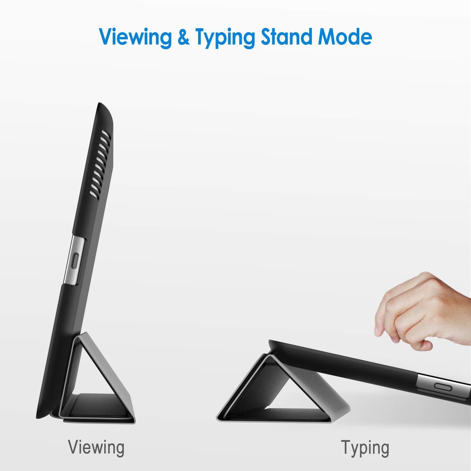 jetech case for apple ipad 2 3 4 (old model) smart cover with auto sleep/wake (black)