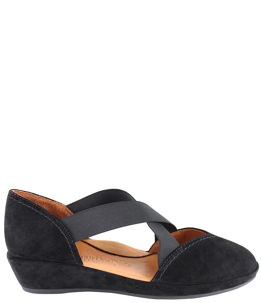 L'Amour Des Pieds Bane Suede Demi Wedge Slip-Ons