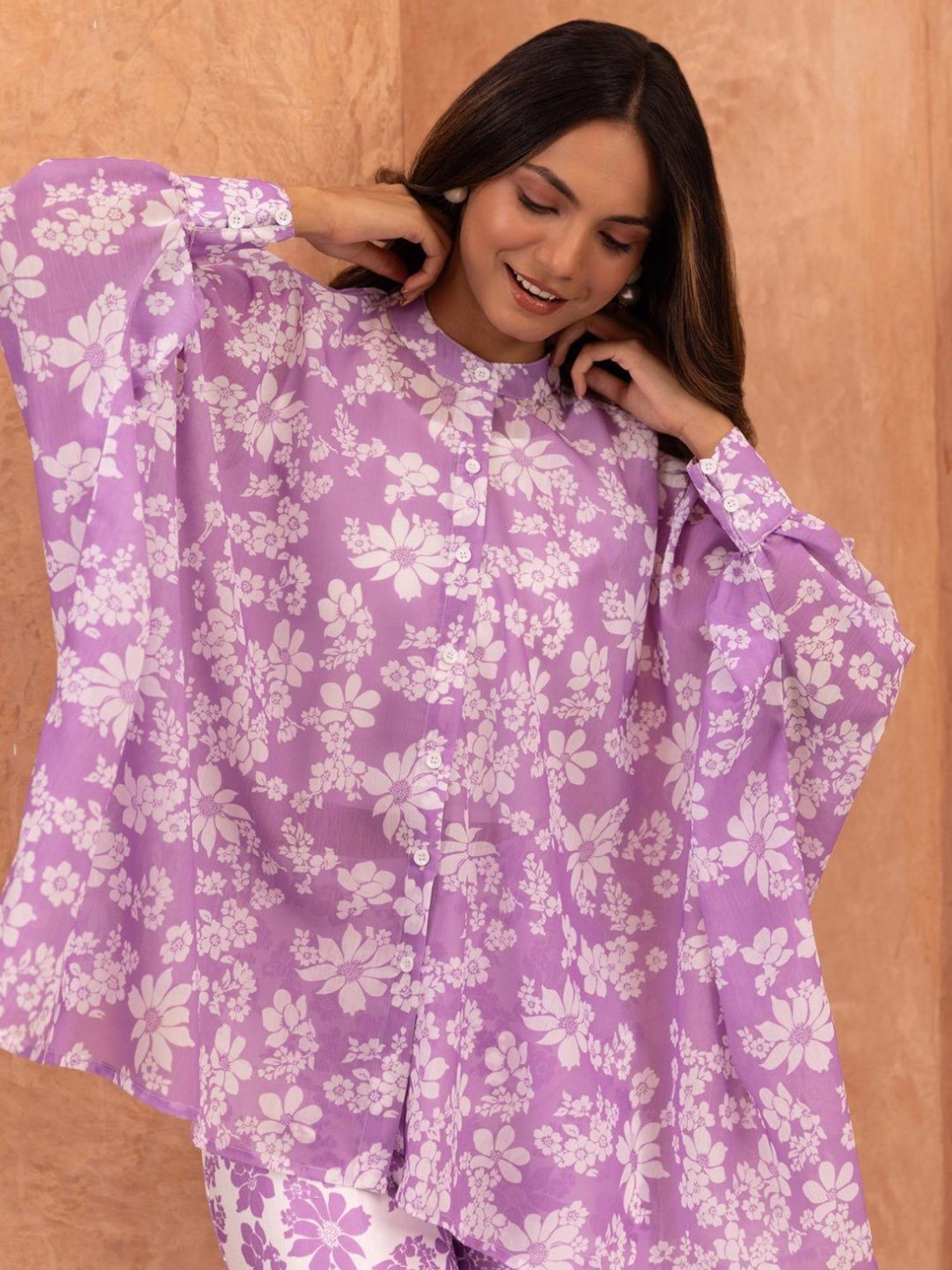 BInfinite Purple Orchid Floral Coords-Set