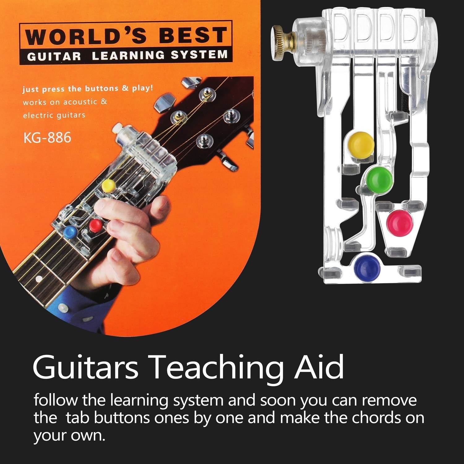 Guitar Learning System Guitars Teaching Aid ABS Pain-proof Guitar Accessories Chord Buddy Musical Instrument Accessory