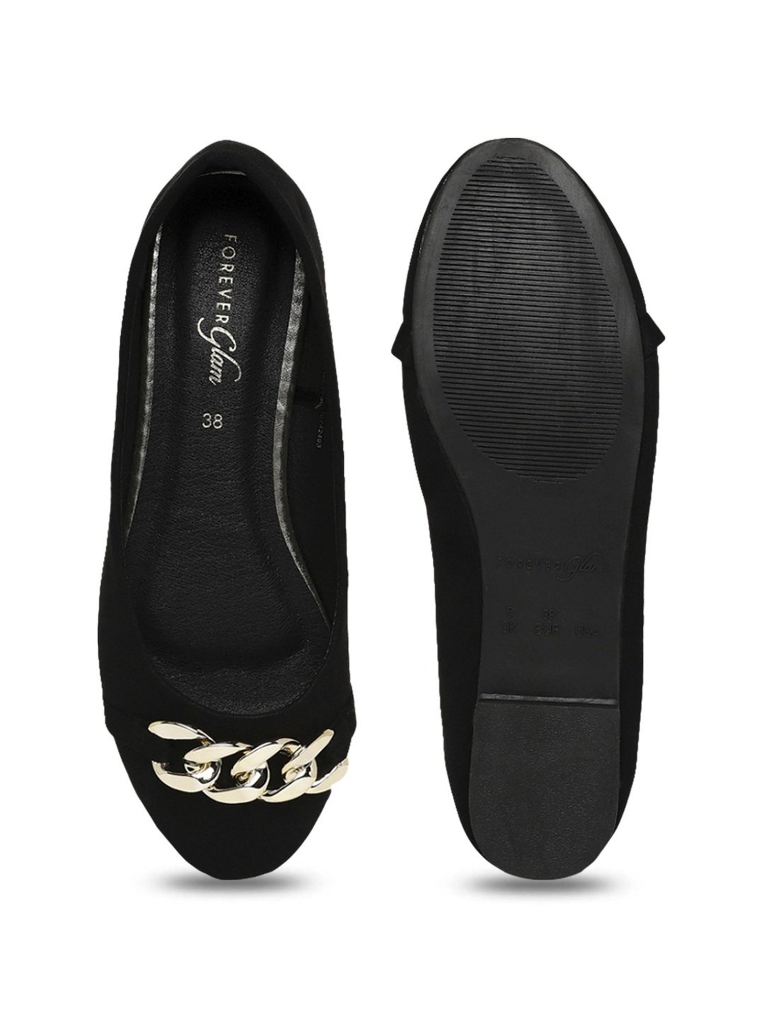 Forever Glam by Pantaloons Women's Black Flat Ballets