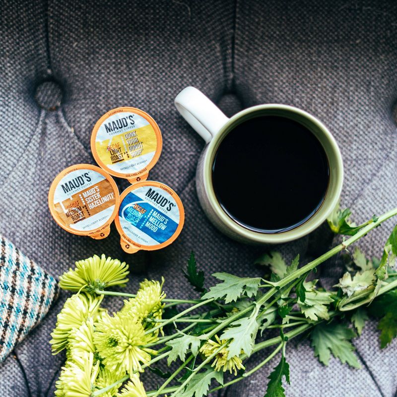Maud's Decaf Coffee Variety Pack, 80ct. Recyclable Single Serve Decaf Coffee Pods - 100% Arabica Coffee California Roasted, Decaf KCups Compatible