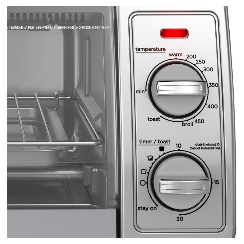 BLACK+DECKER 4 Slice Toaster Oven Stainless Steel TO1700SG