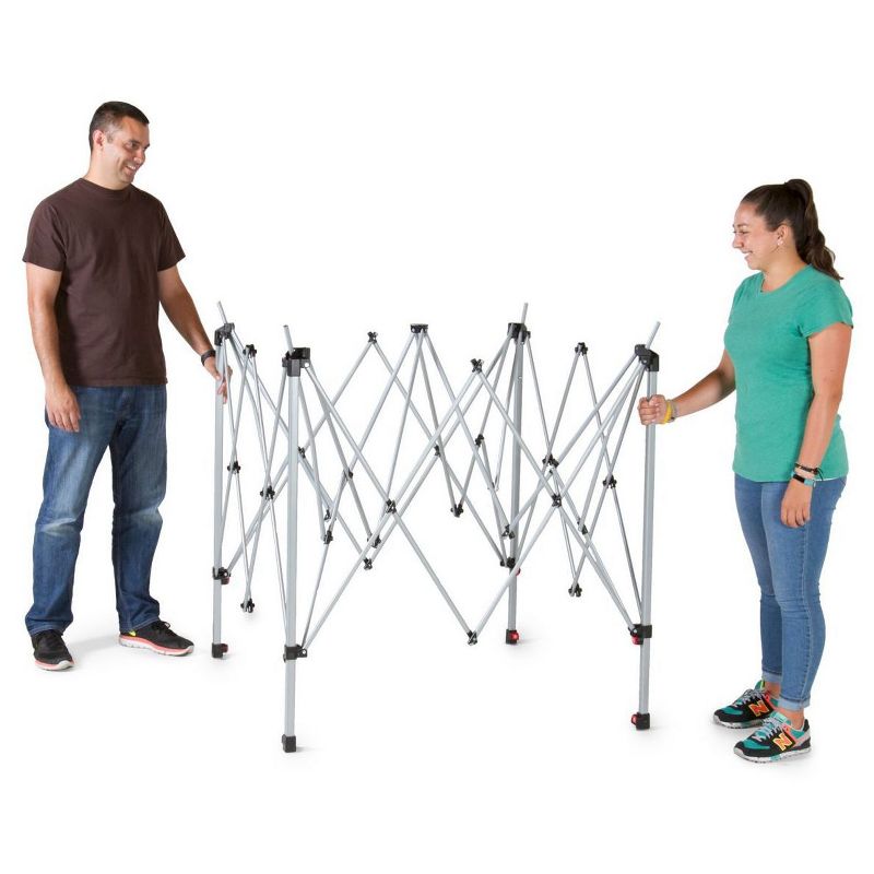 Caravan Canopy Domain 10 x 20 Foot Straight Leg Instant Canopy Tent Set, Black