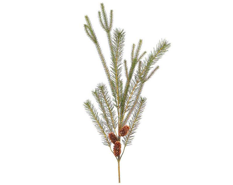 Melrose 30" Glacier and Skyland Artificial Pine with Cone Christmas Spray