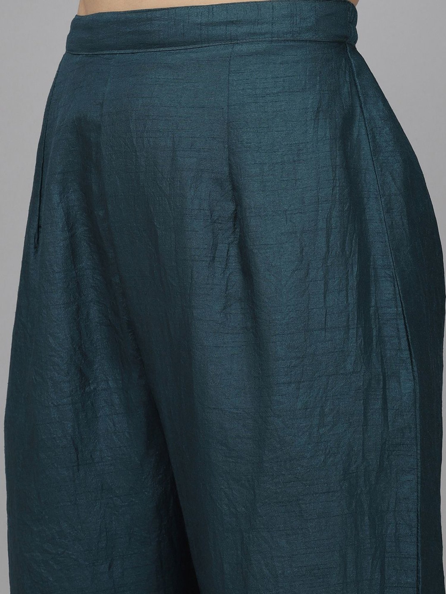 Indo Era Blue Embroidered Kurta Pant Set