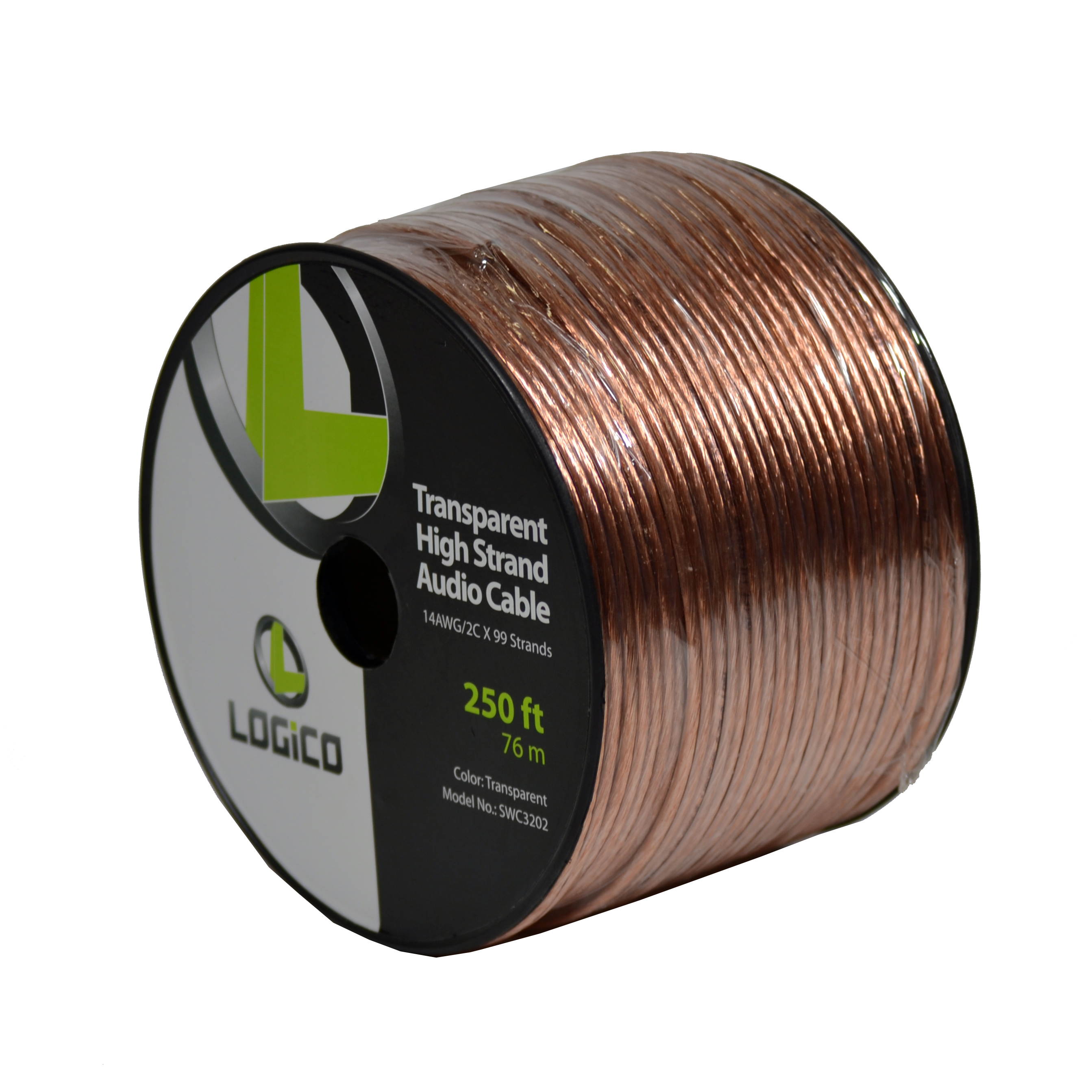 Car Home Audio Speaker Wire 14 Gauge Bulk Audio Speaker Cable Transparent 250 ft