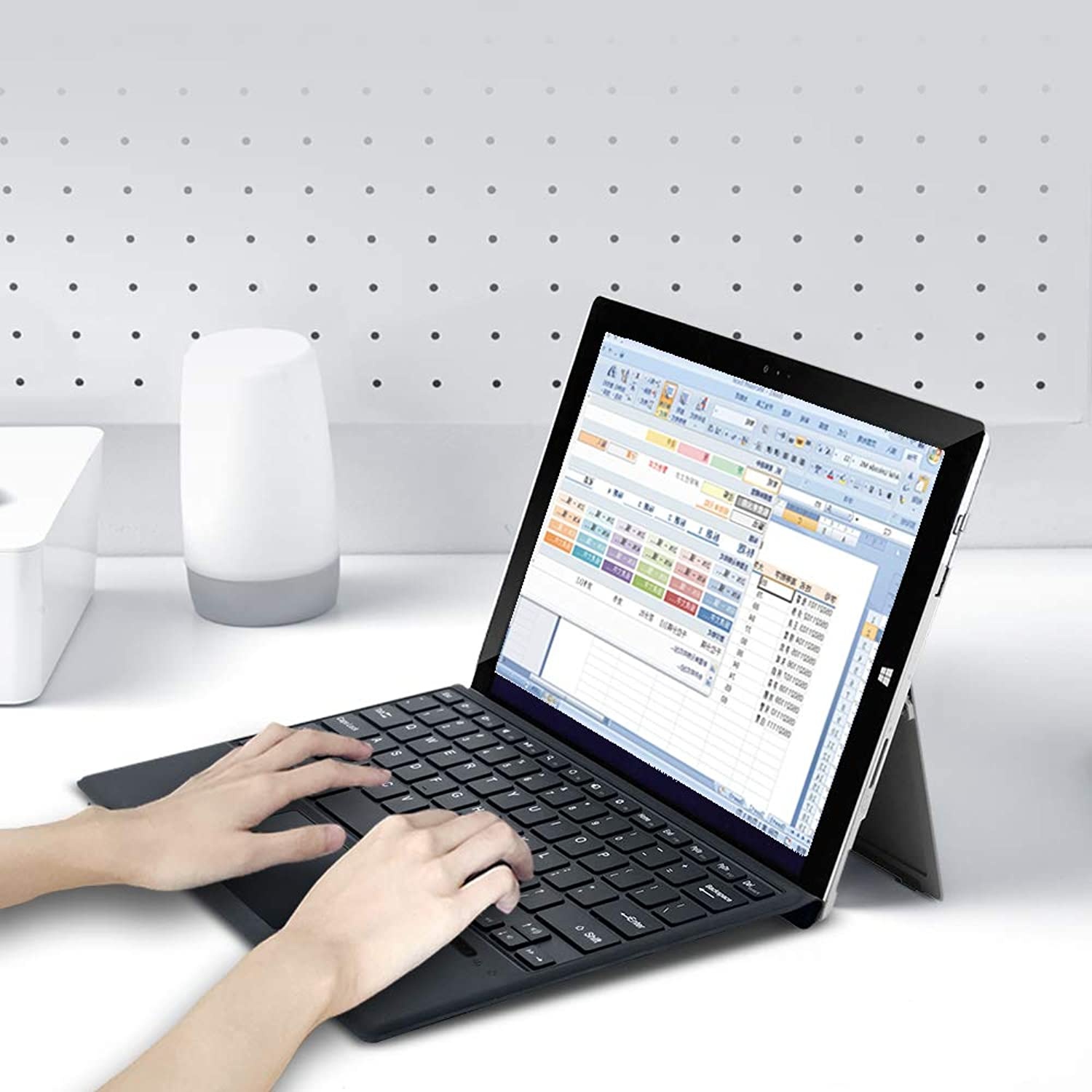 Rapoo Microsoft Surface Pro Trackpad Keyboard for Microsoft Surface Pro 7/6/ Surface Pro 5 2017/ Surface Pro 4 12.3 inch Tablet/Surface Pro 3 2014 Keyboard Case - Detachable Wireless Type Keyboard