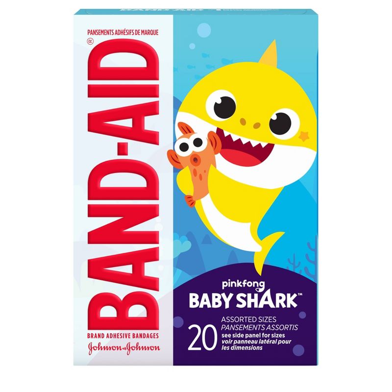 Band-Aid Bandages for Kids' Pinkfong Baby Shark Assorted - 20ct