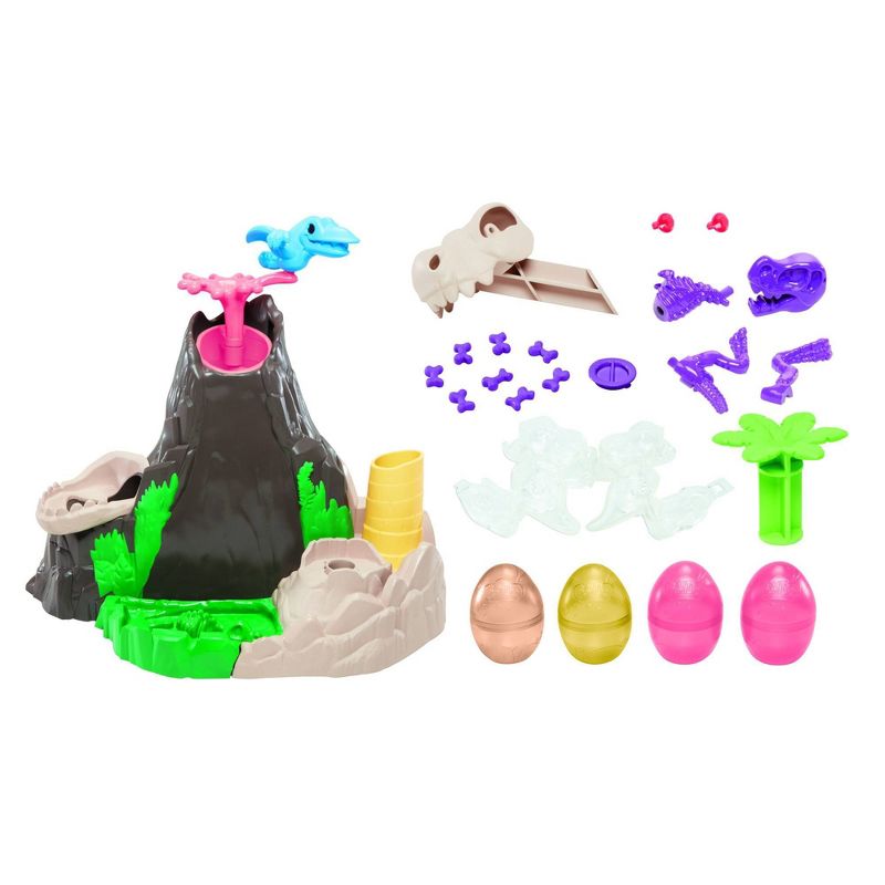 Play-Doh Slime Dino Crew Lava Bones Island Playset with HydroGlitz Compound