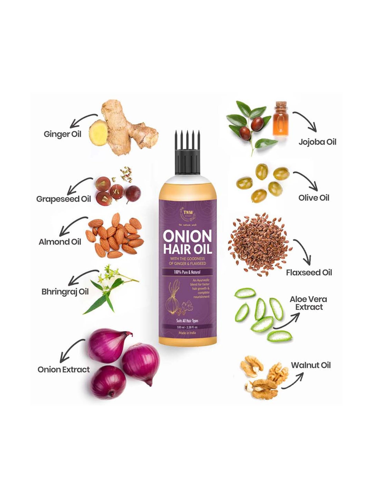 TNW-The Natural Wash Onion Hair Oil - 100 ml