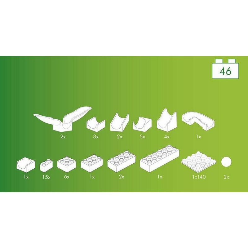 Hubelino Marble Run - 44-Piece Cradle Chute Expansion Set