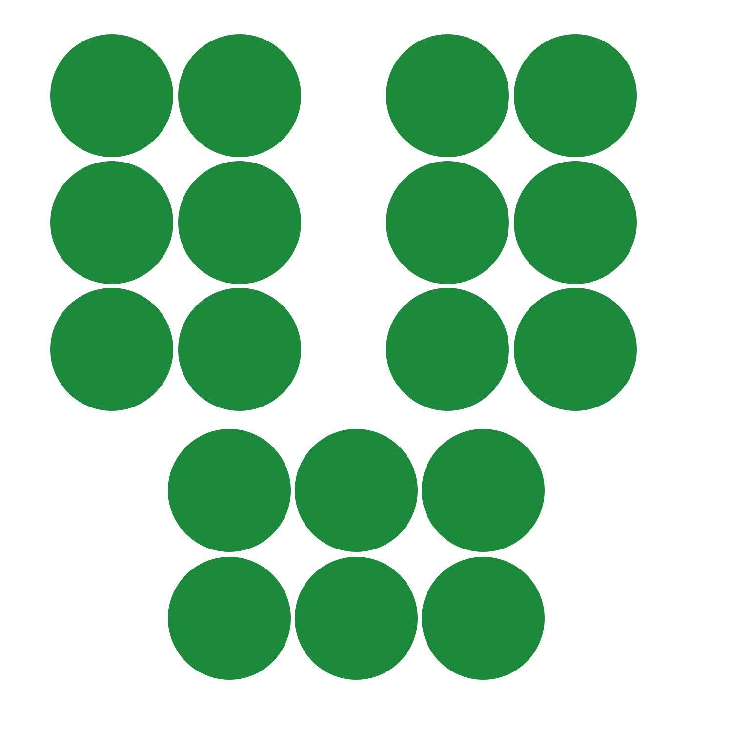 LiteMark 2 Inch Orange Dot Decals - Pack of 80