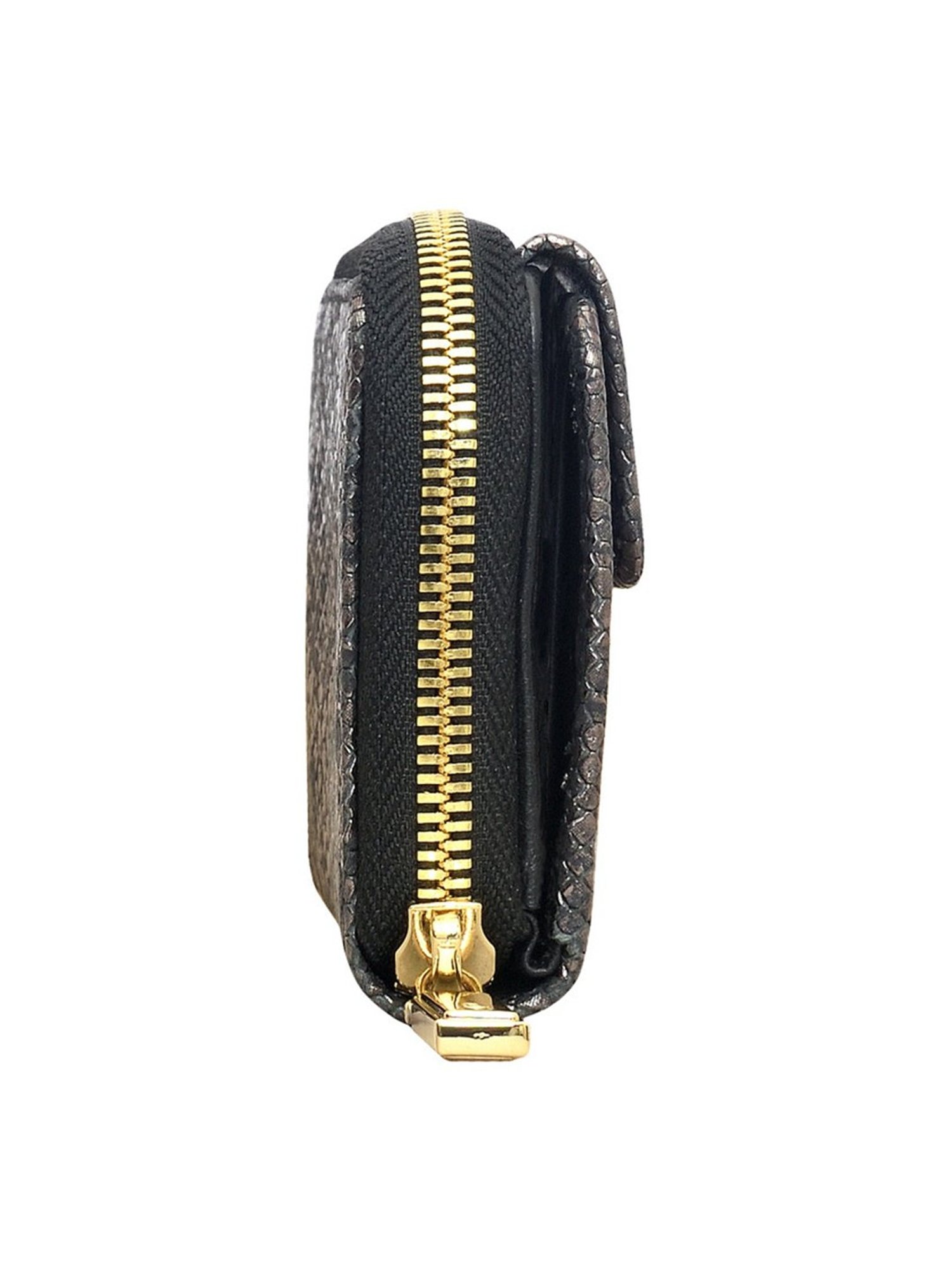 Eske Grey & Black Printed Zip Around Wallet for Women