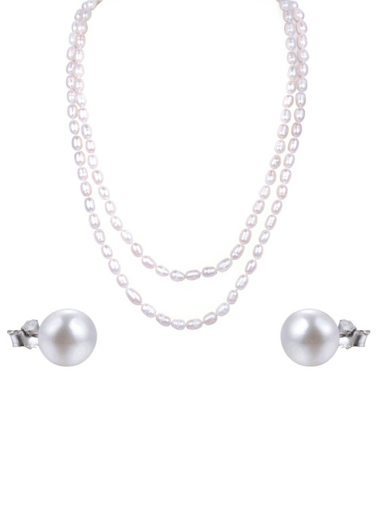 Ornate Jewels 92.5 Sterling Silver Necklace Set for Women