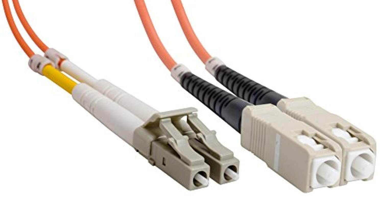 amphenol fo-50dualsclc-004 sc-lc duplex multimode fiber optic patch cable, 50/125 om2, ofnr, 4 m, 13', orange