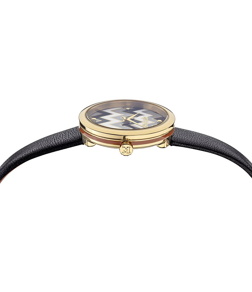 Missoni M1 Joyful Black Leather Watch