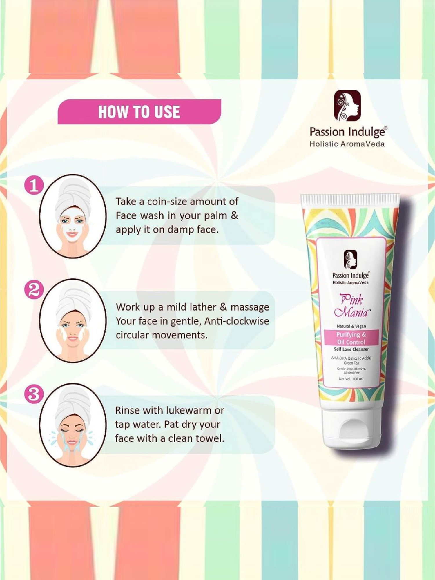 Passion Indulge Pink Mania Purifying & Oil Control Self Love Cleanser - 100 ml