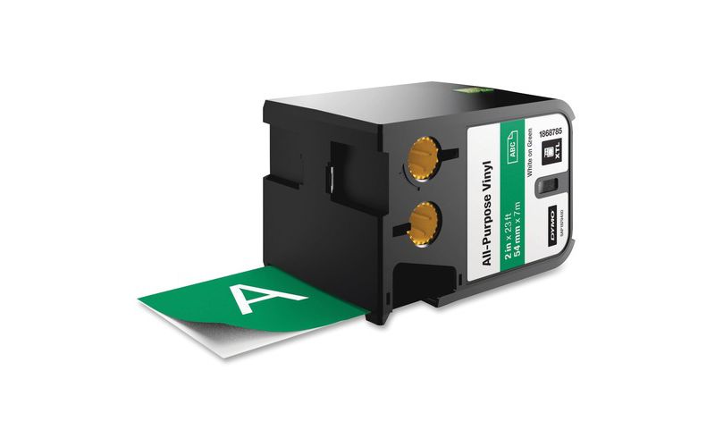 Dymo XTL All-Purpose Vinyl Label Cartridge - 2" Width x 22 31/32 ft Length - Thermal Transfer - Green - Vinyl - 1 Each