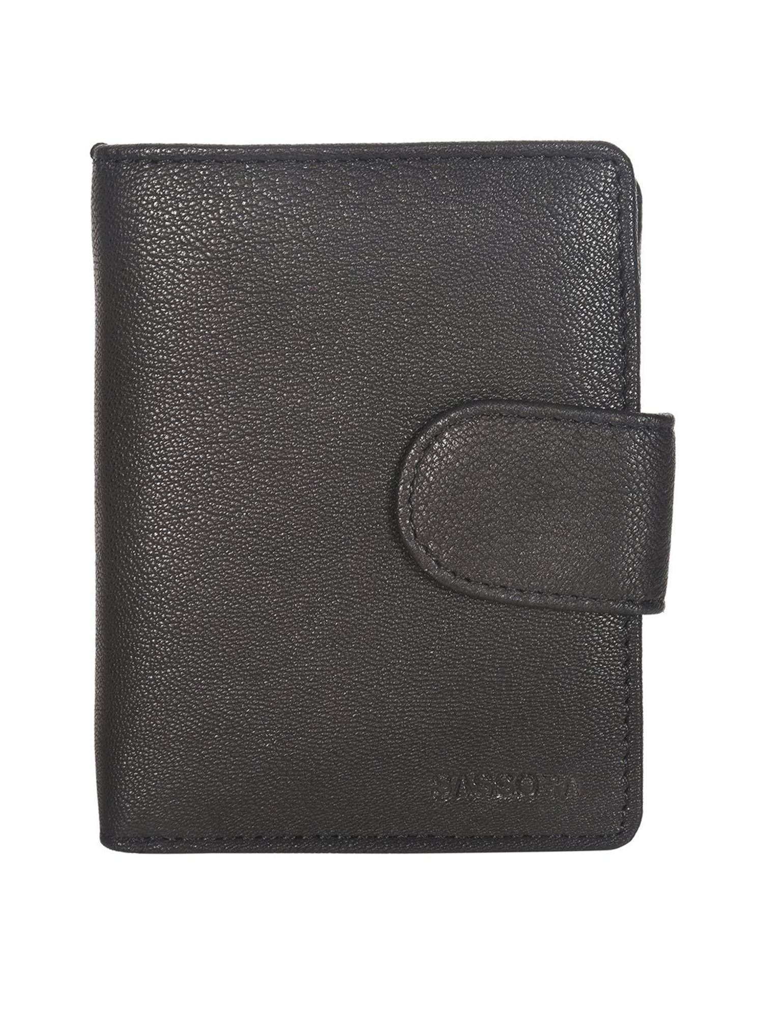 SASSORA Black Solid Rfid Bi-Fold Wallet for Women