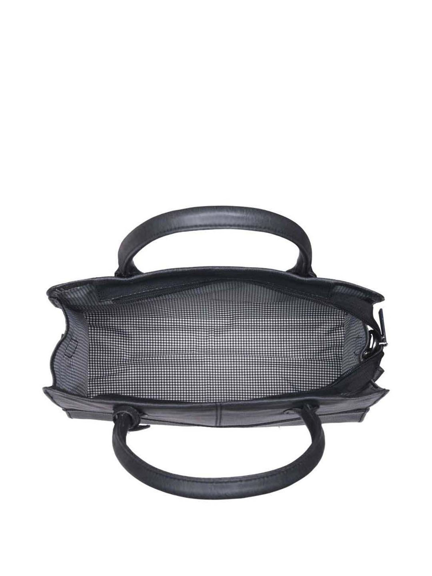 Toteteca Black Solid Medium Handbag