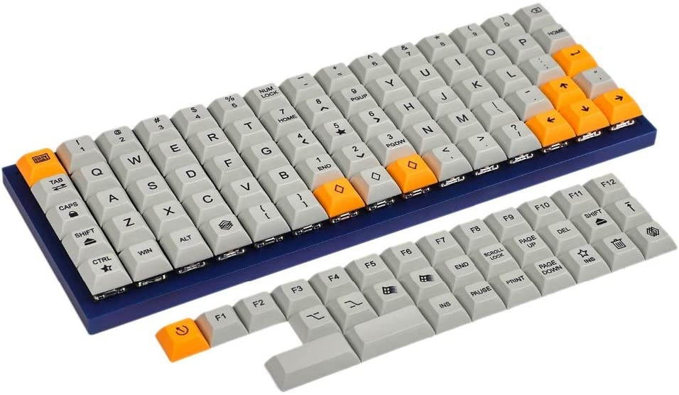 75 Keys DSA Dye Sub PBT Keycaps Suitable for Ortholinear Layout MX Keyboard XD75 ID75 Planck Preonic Niu40 (Only Keycap)