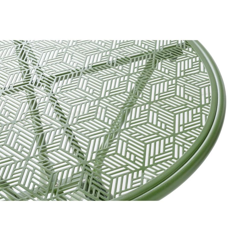 Martini 3pc Moss Finish Wrought Iron Patio Bistro Set with 23.75" Round Table - Alfresco Home