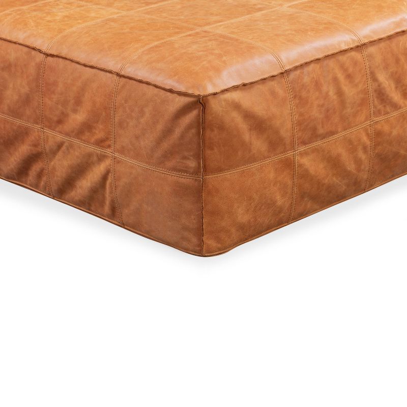 Dorit Square Ottoman Cognac Tan - Poly & Bark
