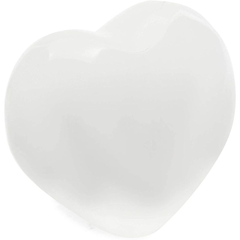 WellBrite 2 Pack Healing Crystals, Selenite Hearts, Home D'ecor (2 x 2.75 Inches)