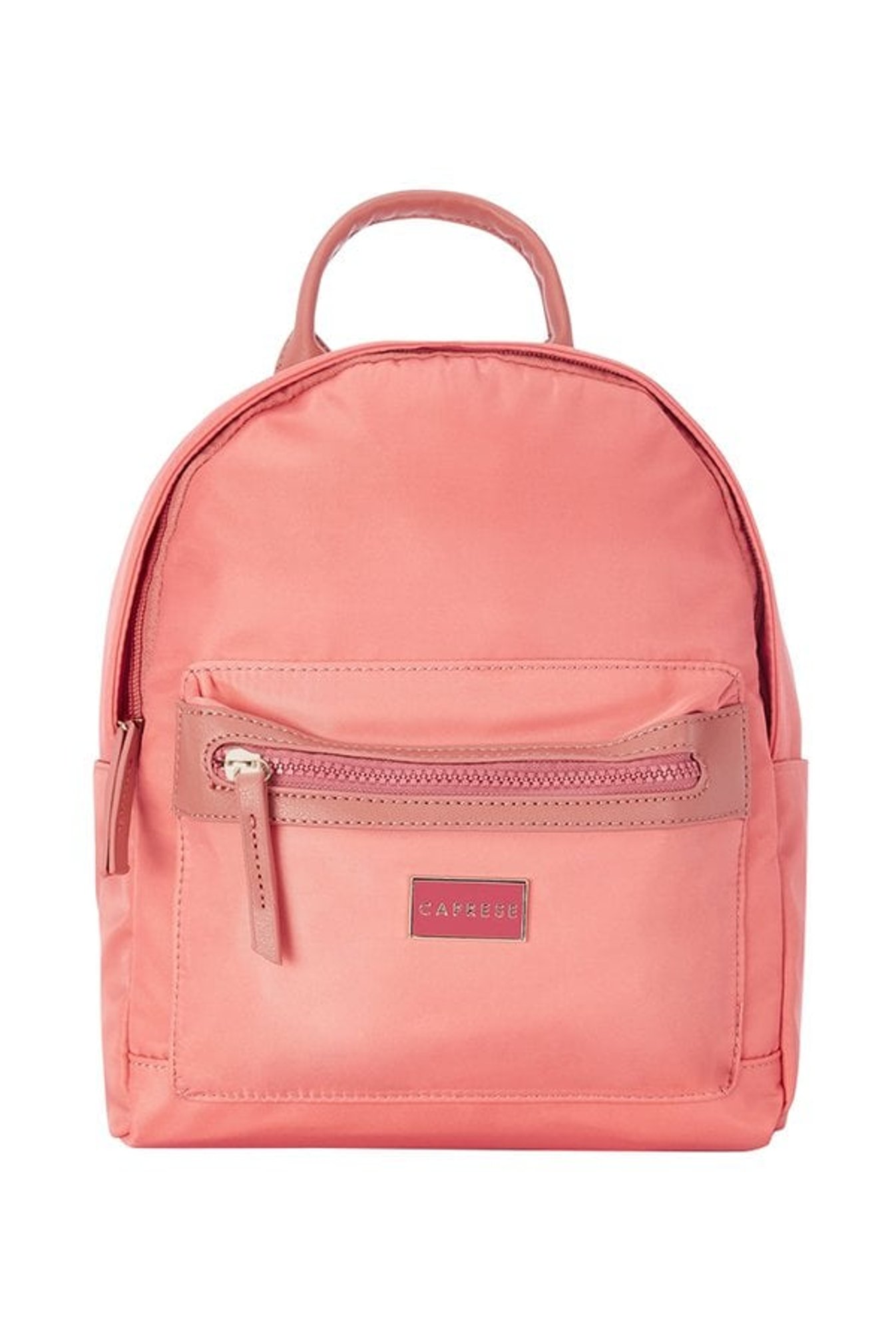 Caprese Peach Solid Backpack
