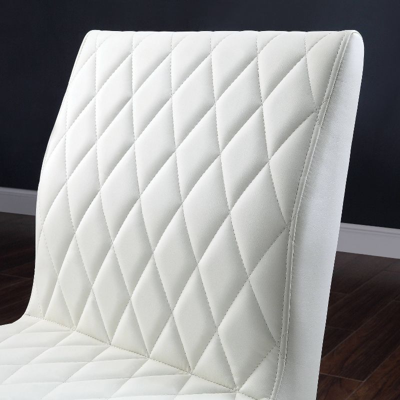 7pc Mcguffey Contemporary Dining Table Dining Set White/Black/Ivory - miBasics