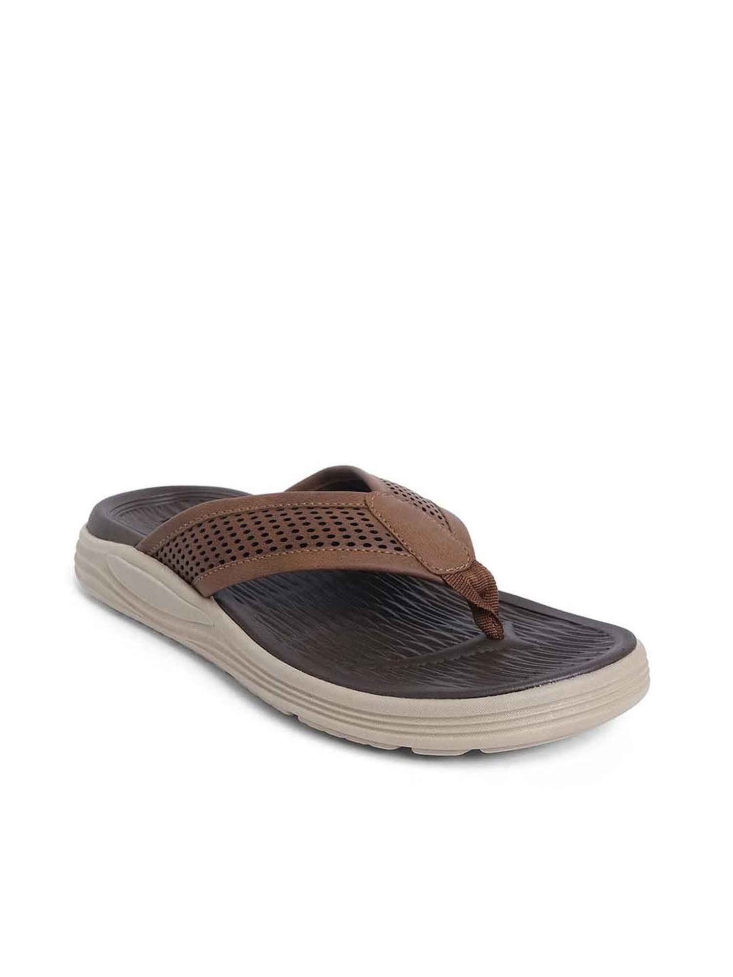 Mozafia Men's Tan Flip Flops