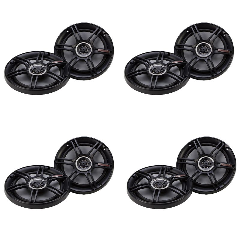 Crunch CS-65CXS 300 Watts 6.5-Inch Coax Shallow 4 Ohms CS Car Speakers, Black (4 Pack)