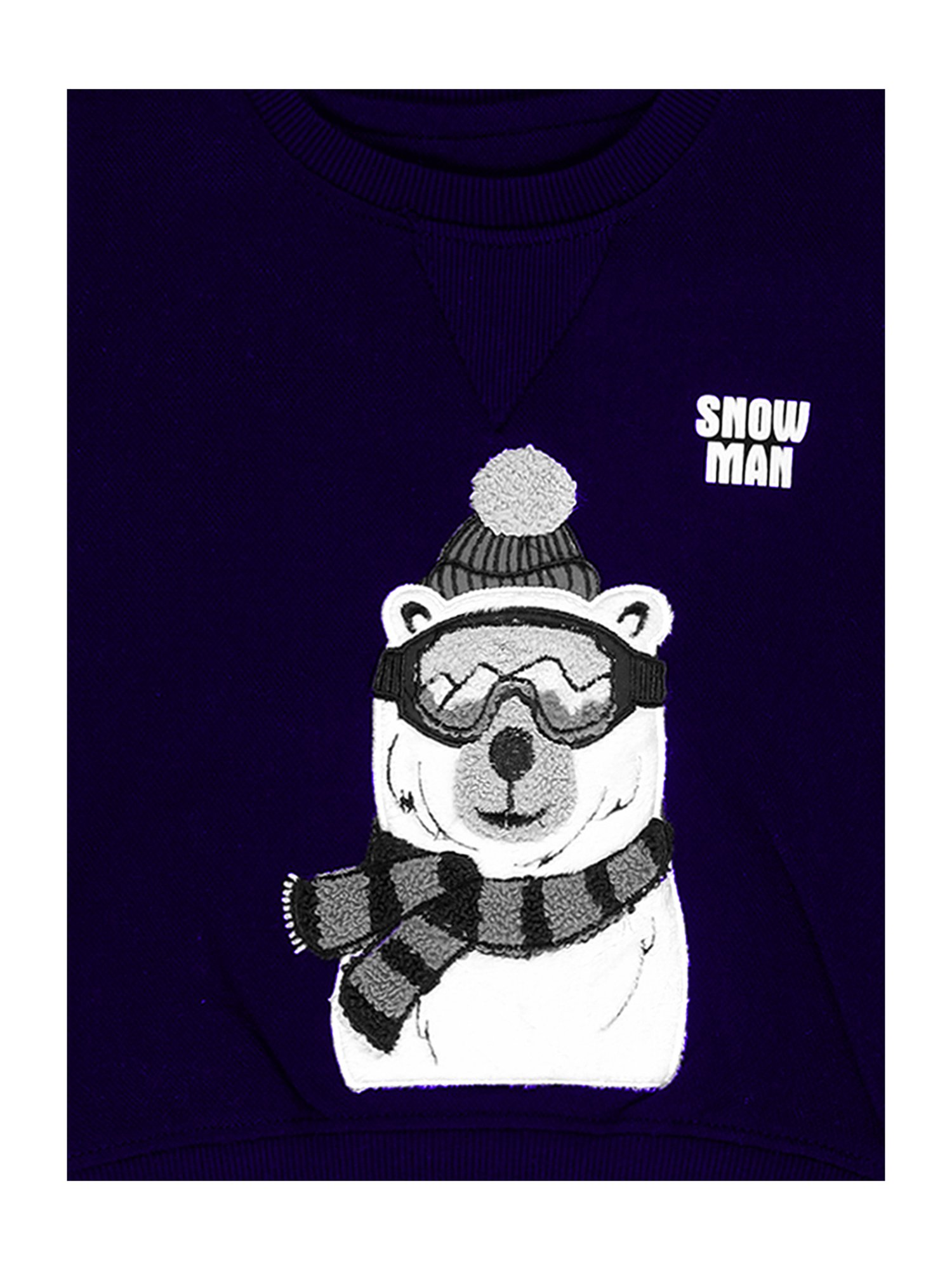 Bodycare Kids Navy Embroidered Full Sleeves Sweatshirt