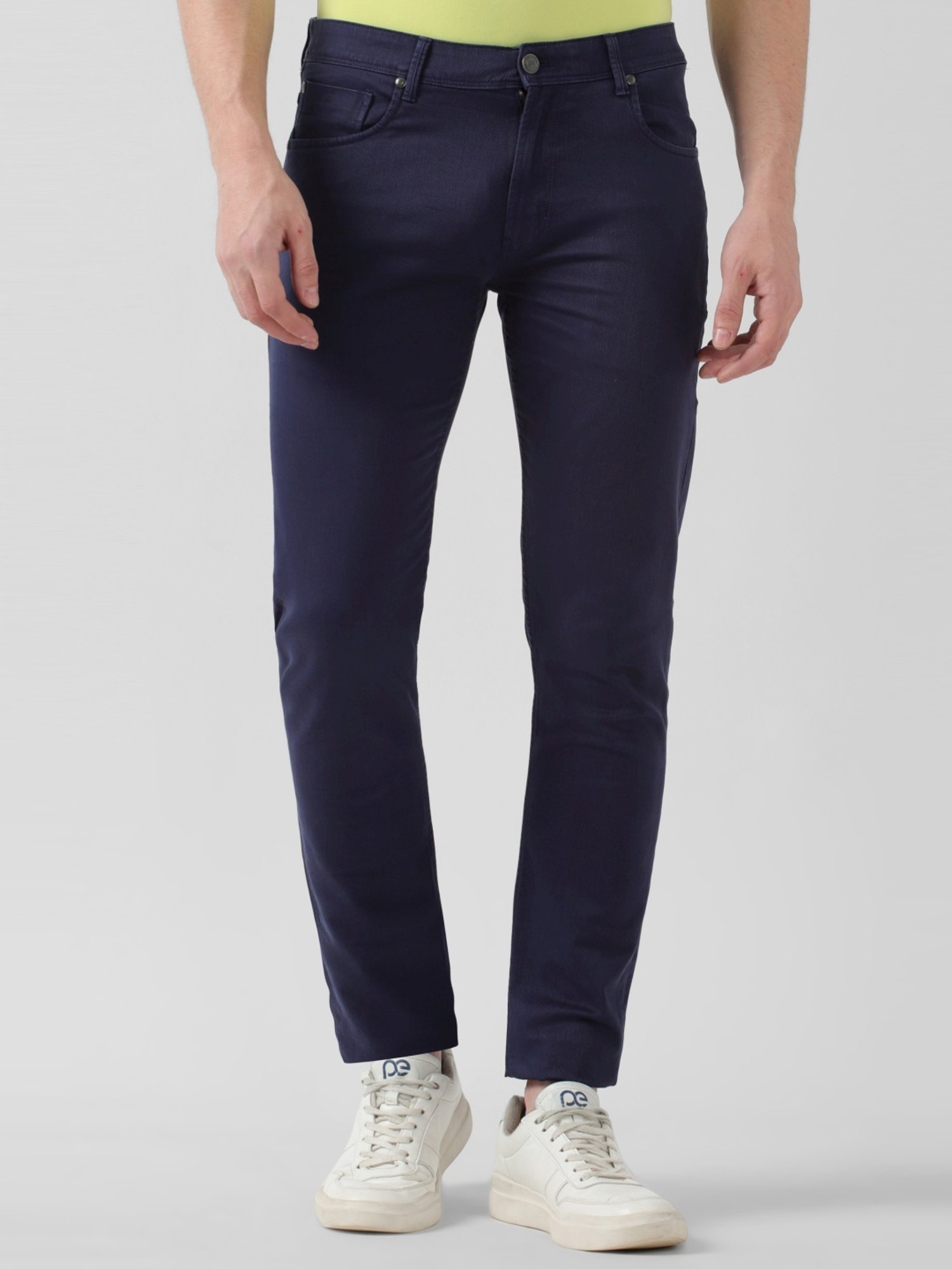 WES Casuals by Westside Olive Relaxed-Fit Mid-Rise Cotton Blend Joggers