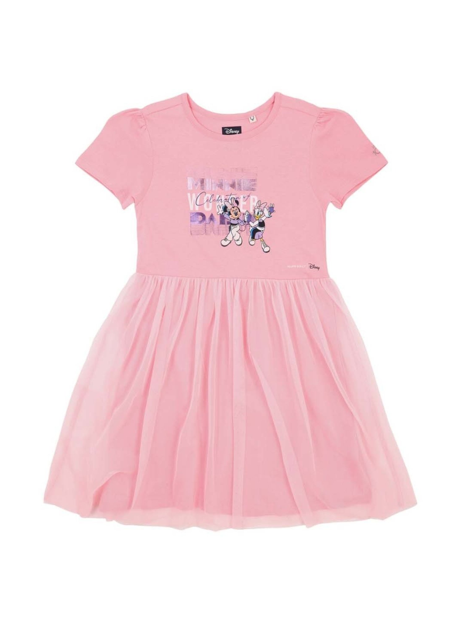 Allen Solly Junior Pink Cotton Printed Frock Dress