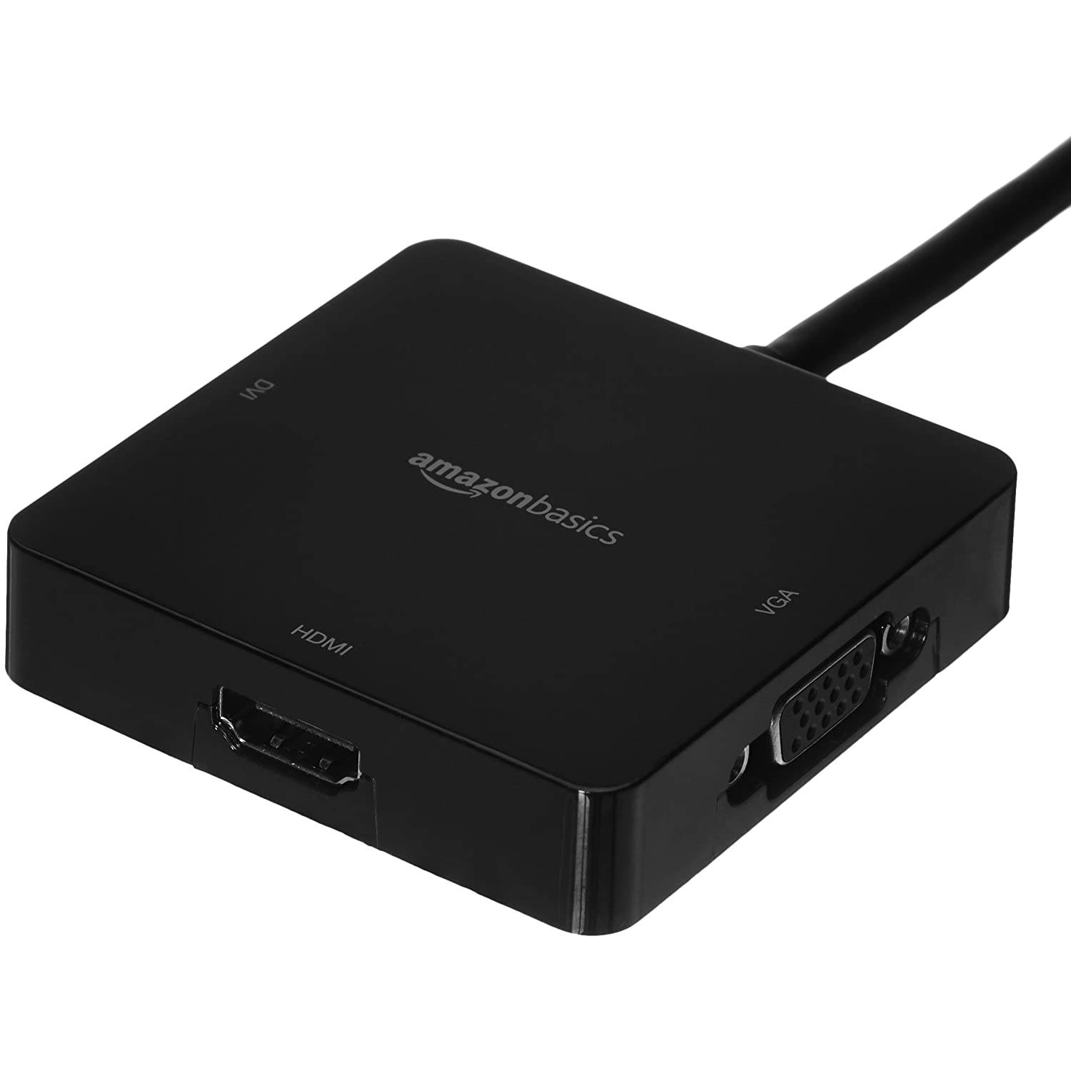 AmazonBasics Mini DisplayPort to HDMI/DVI/VGA Adapter - Black, 5-Pack