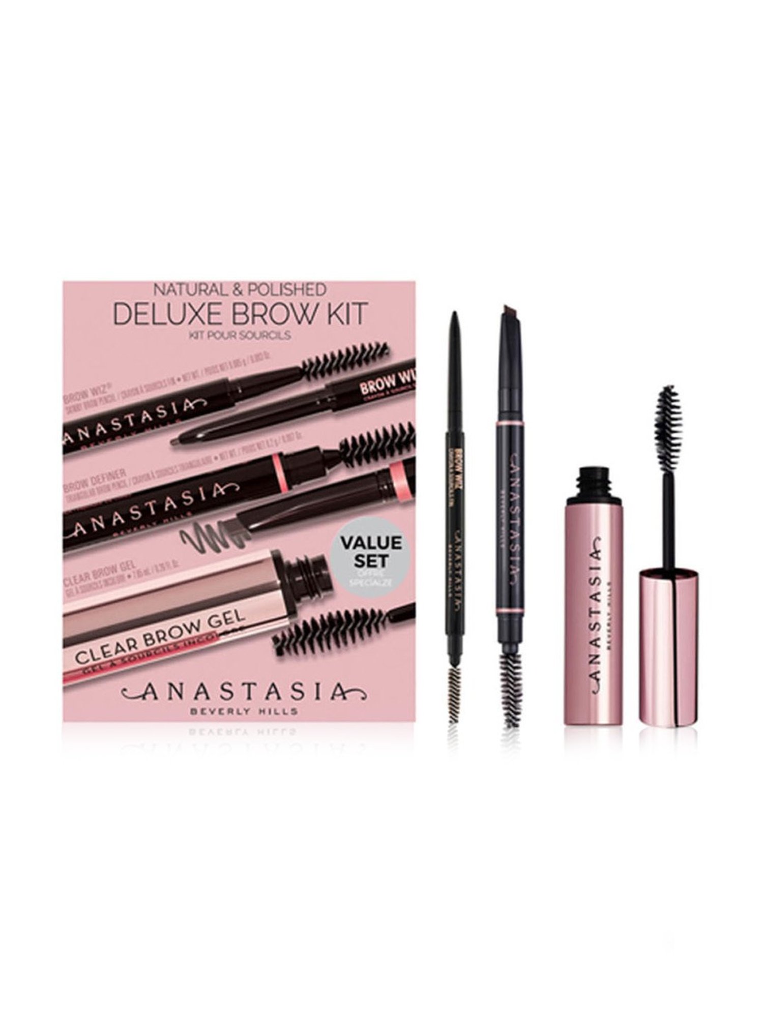 Anastasia Beverly Hills Natural and Polished Deluxe Dark Brown Brow Kit