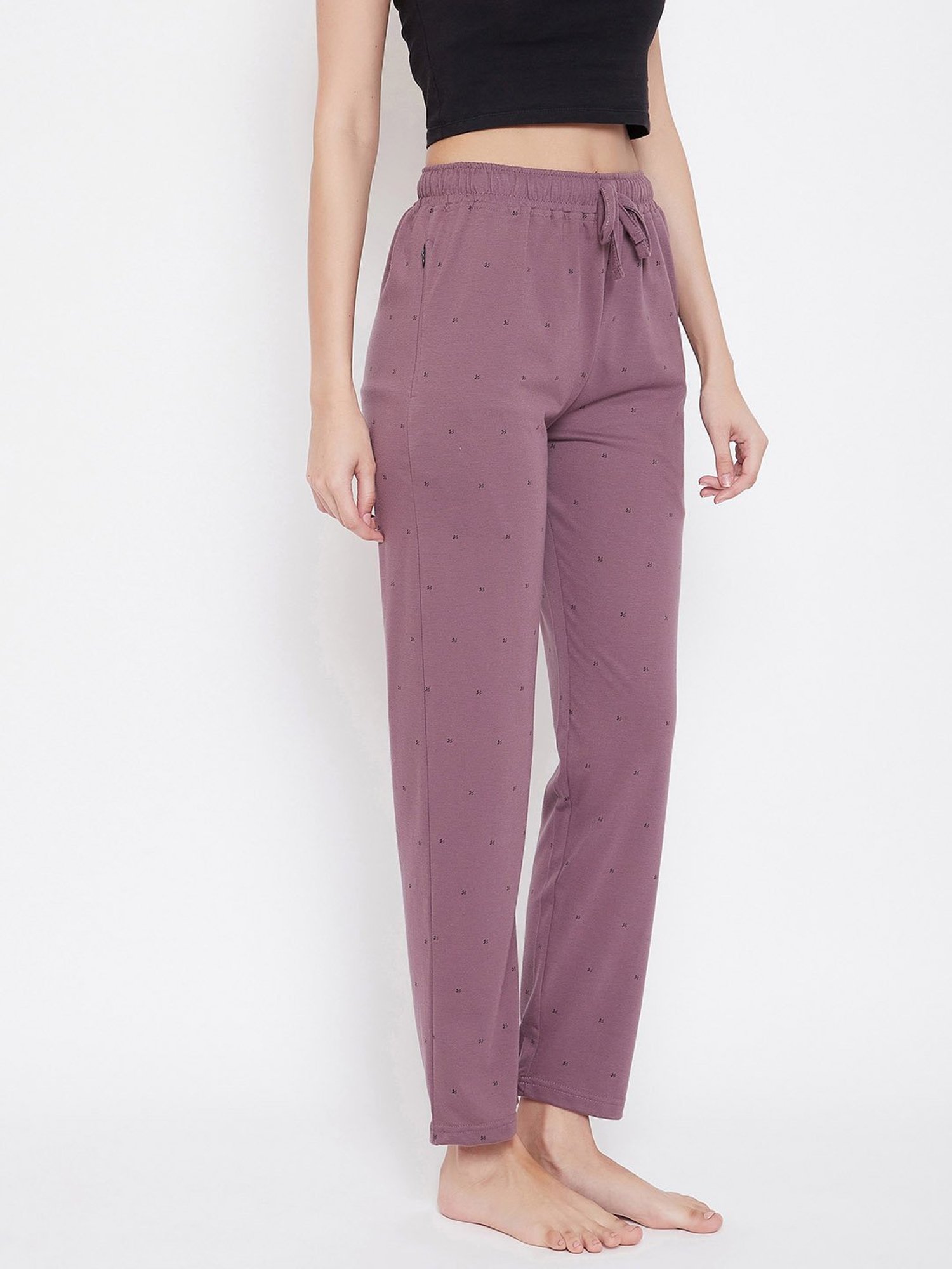 Okane Light Mauve Printed Pyjamas