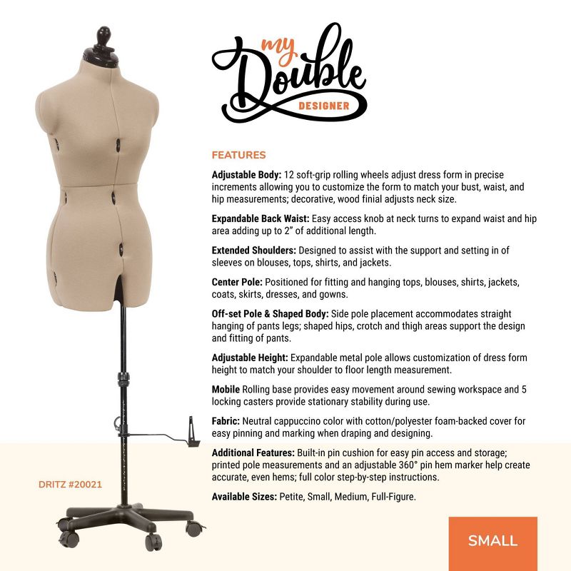 Dritz Small Double Designer Dress Form