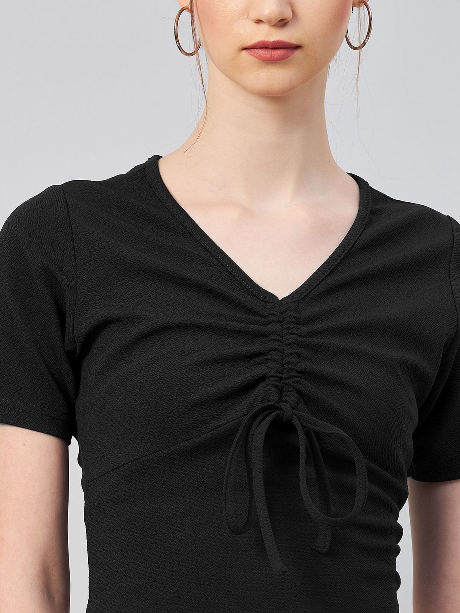 Rare Black V Neck Top