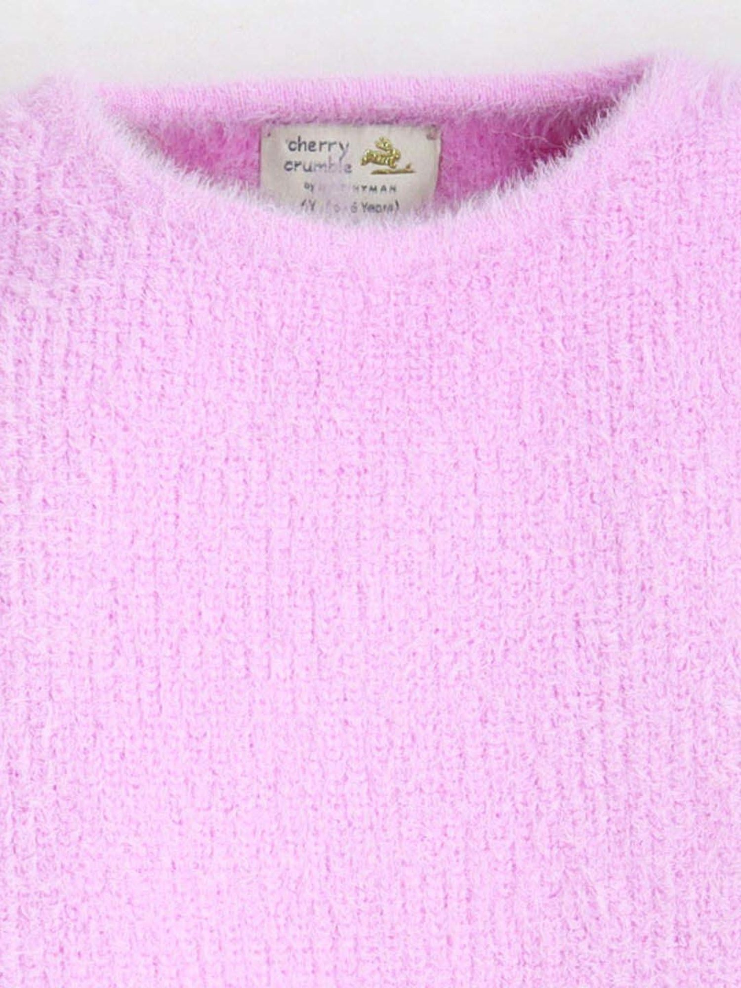 Cherry Crumble By Nitt Hyman Kids Pink Loose Fit Full Sleeves Sweater