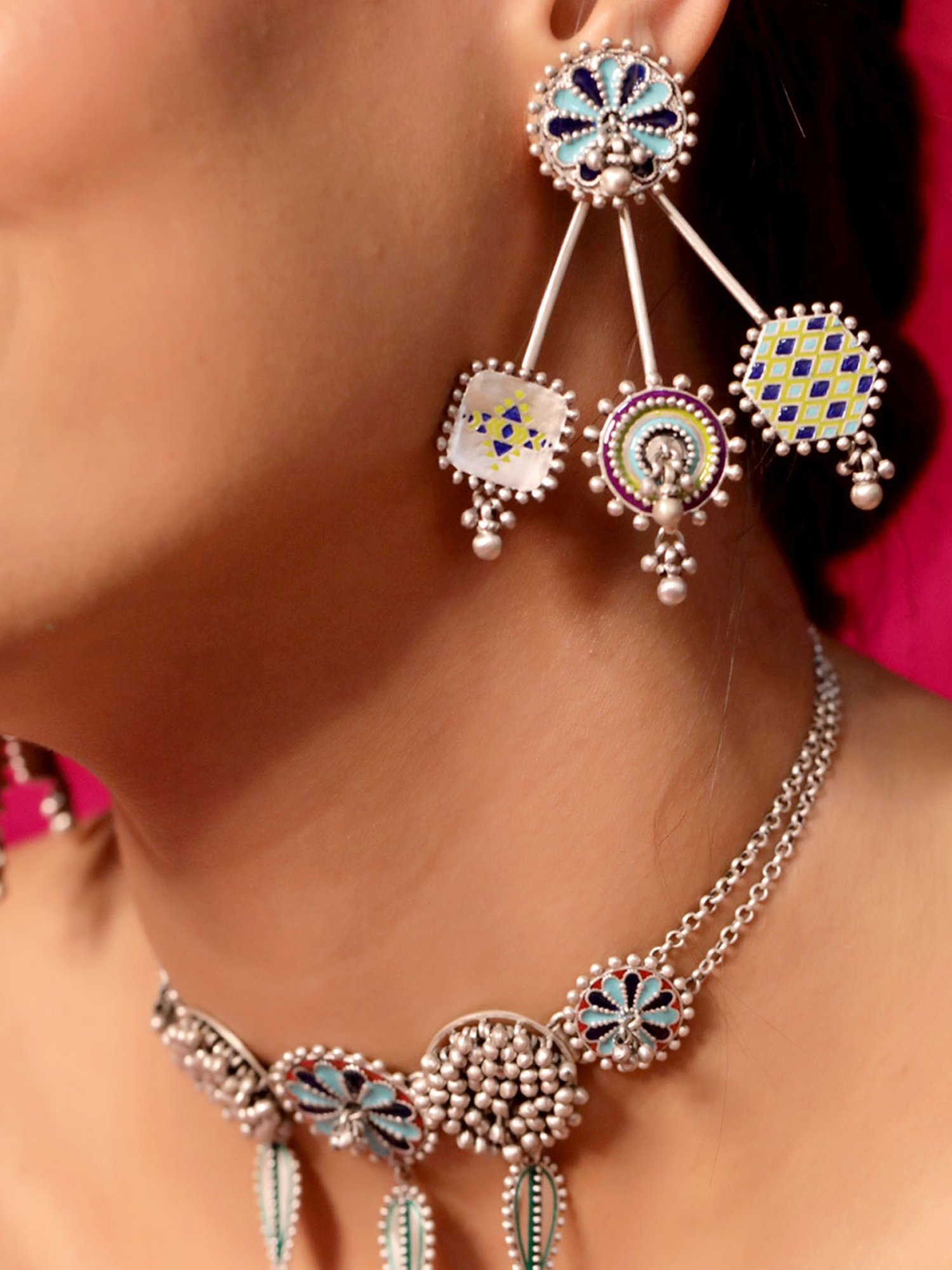 Tribe Amrapali 92.5 Sterling Silver Niharika Ghungroo Dangler for Women