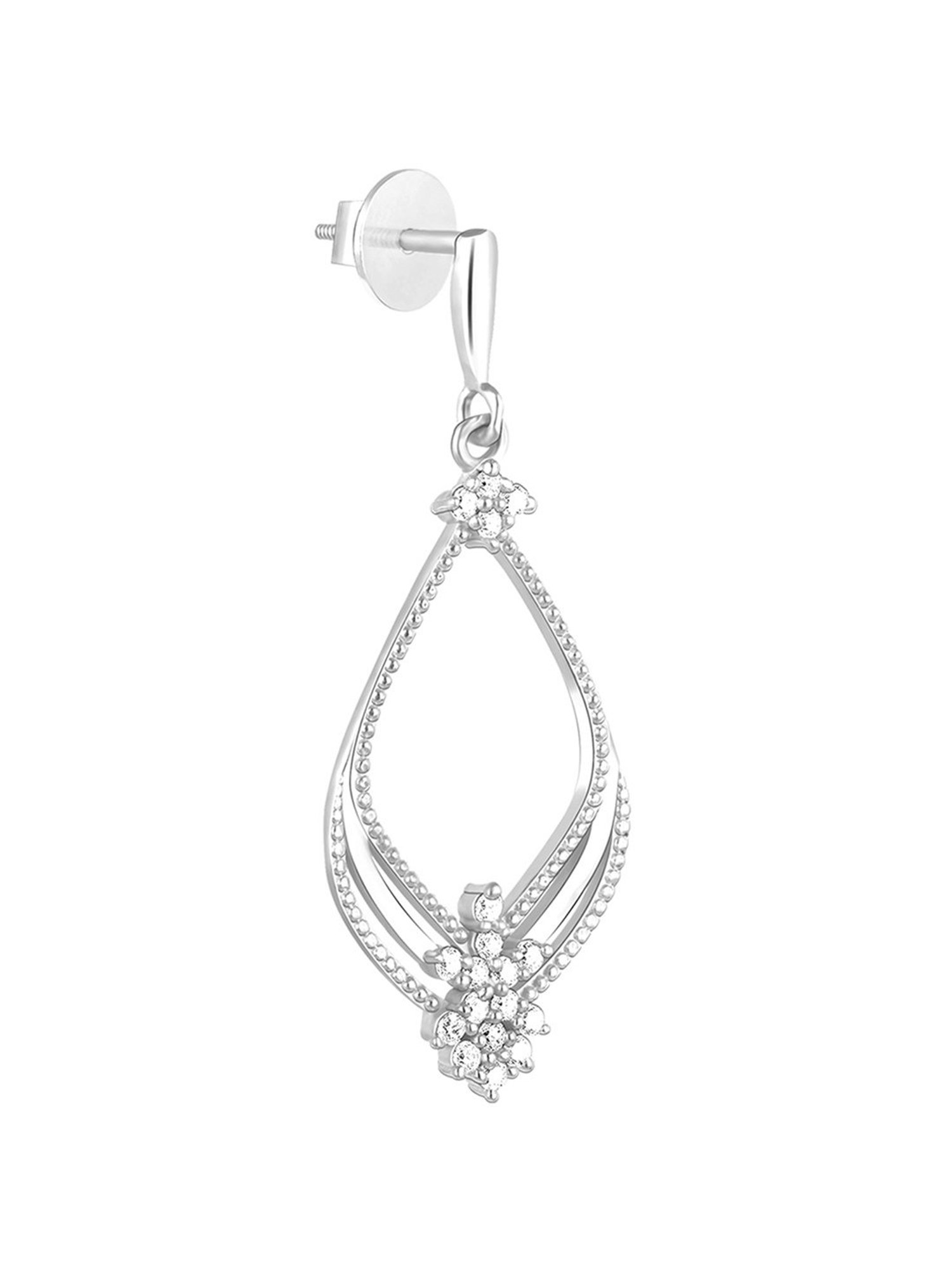 GIVA 92.5 Sterling Silver Princess Drop Earrings for Women