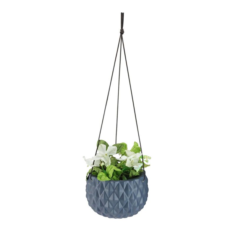 Sullivans Set of 2 Hanging Planters 26"H & 23"H Silver