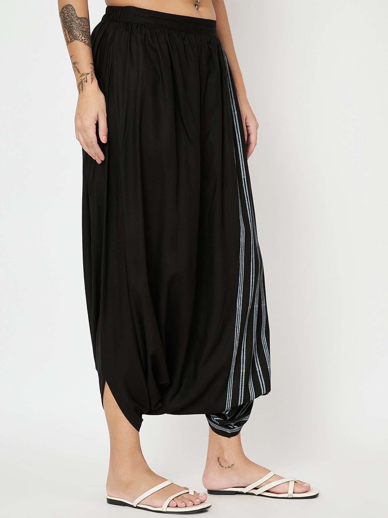 9rasa Black Striped Salwar