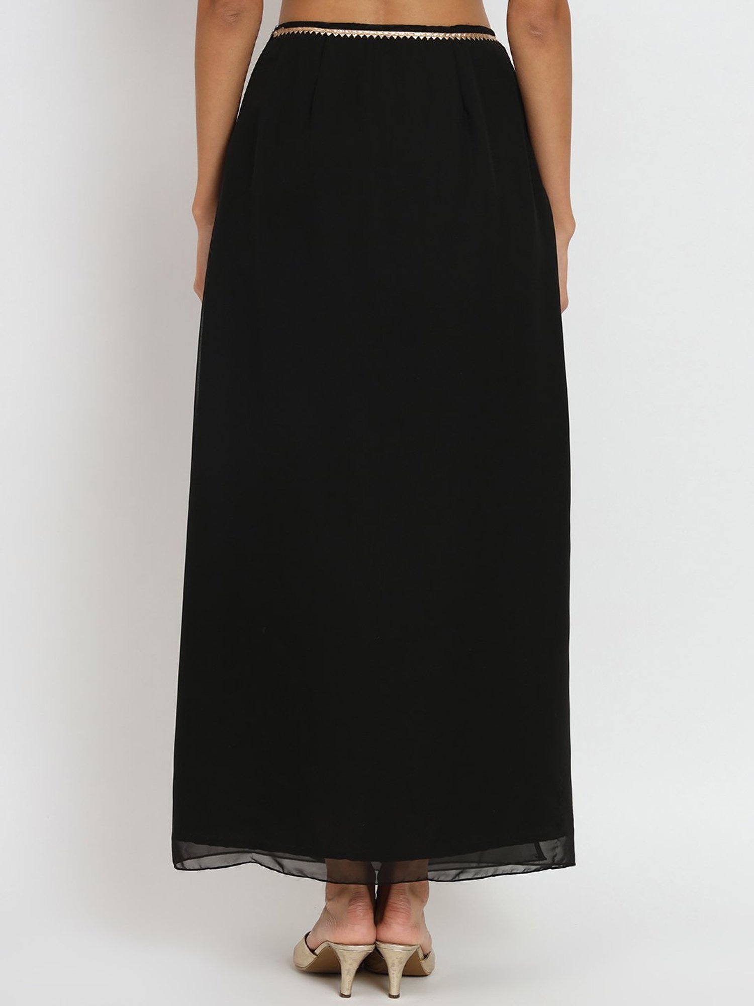 studiorasa Black Georgette Skirt