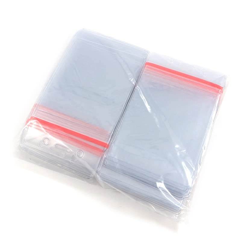 Pack - Vertical ID Badge Holder with Sealable Red Stripe