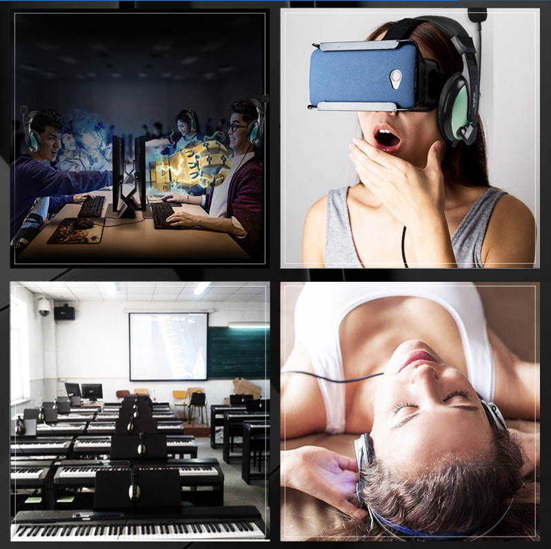 Wired Headset Stereo Wired PC Teaching Headset With Microphone, Great For K12 School Classroom and Education