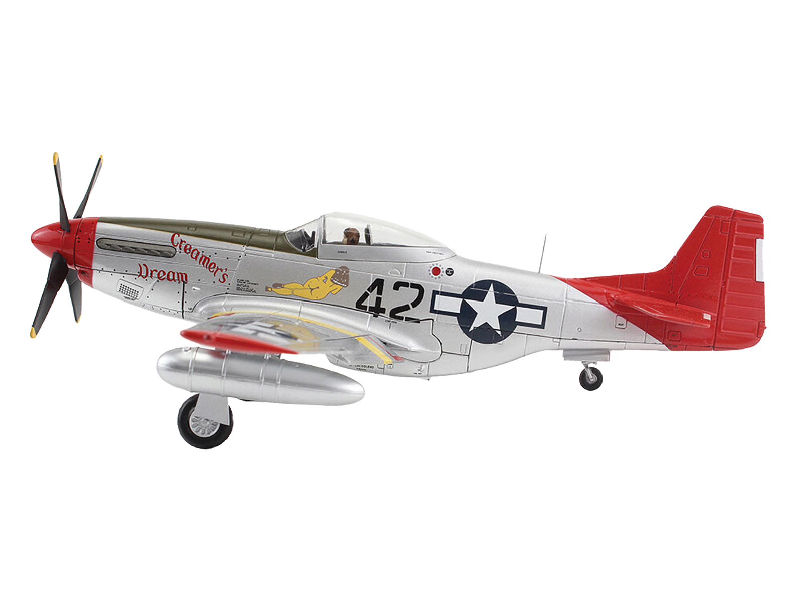 North American P-51D Mustang Fighter Aircraft "Lt. Col. McComas 118th Tactical Reconnaissance Squadron 23rd Fighter Group China" (1945) United States Army Air Force "Air Power Series" 1/48 Diecast Model by Hobby Master